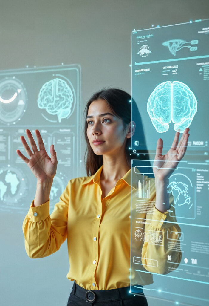 futuristic technology hologram